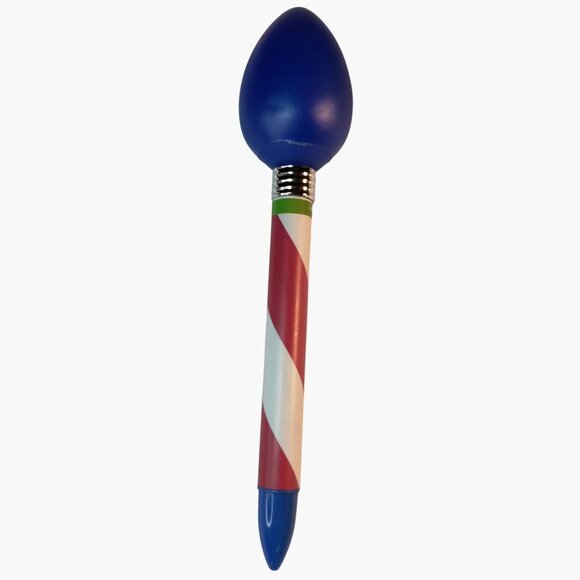 Lotsa Lites Flashing North Pole Pen Candy Cane Light Up Blue Christmas Bulb - Picture 1 of 5